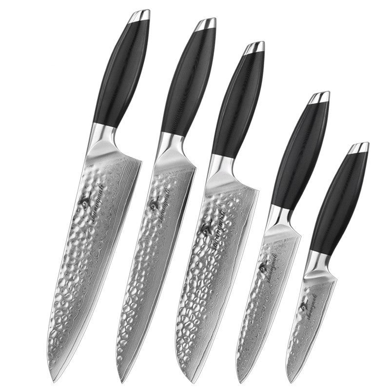 Five-piece japanese knife set