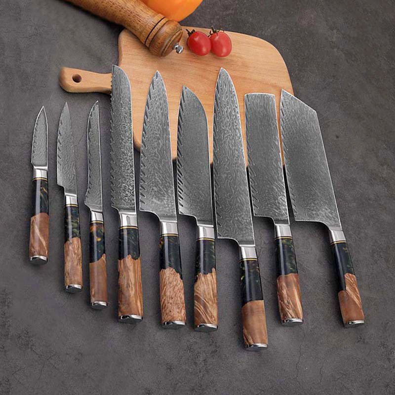 Santoku Japanese Knife 9 set