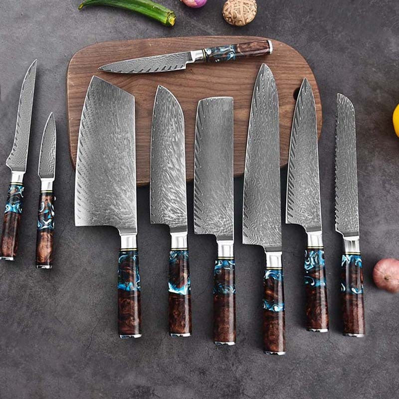 Santoku Japanese Knife 9 set